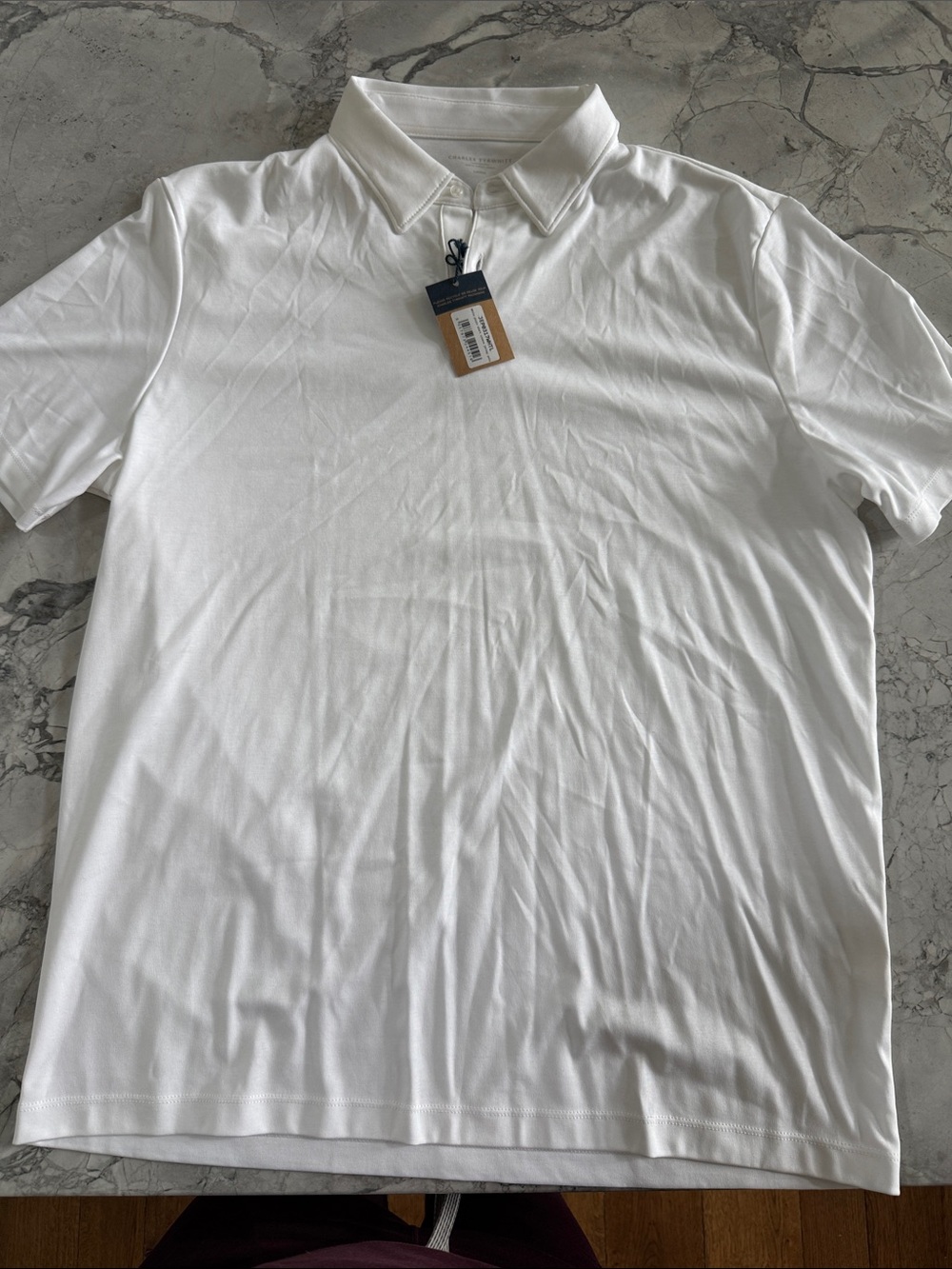 Charles Tyrwhitt White Polo Shirt - Short Sleeve